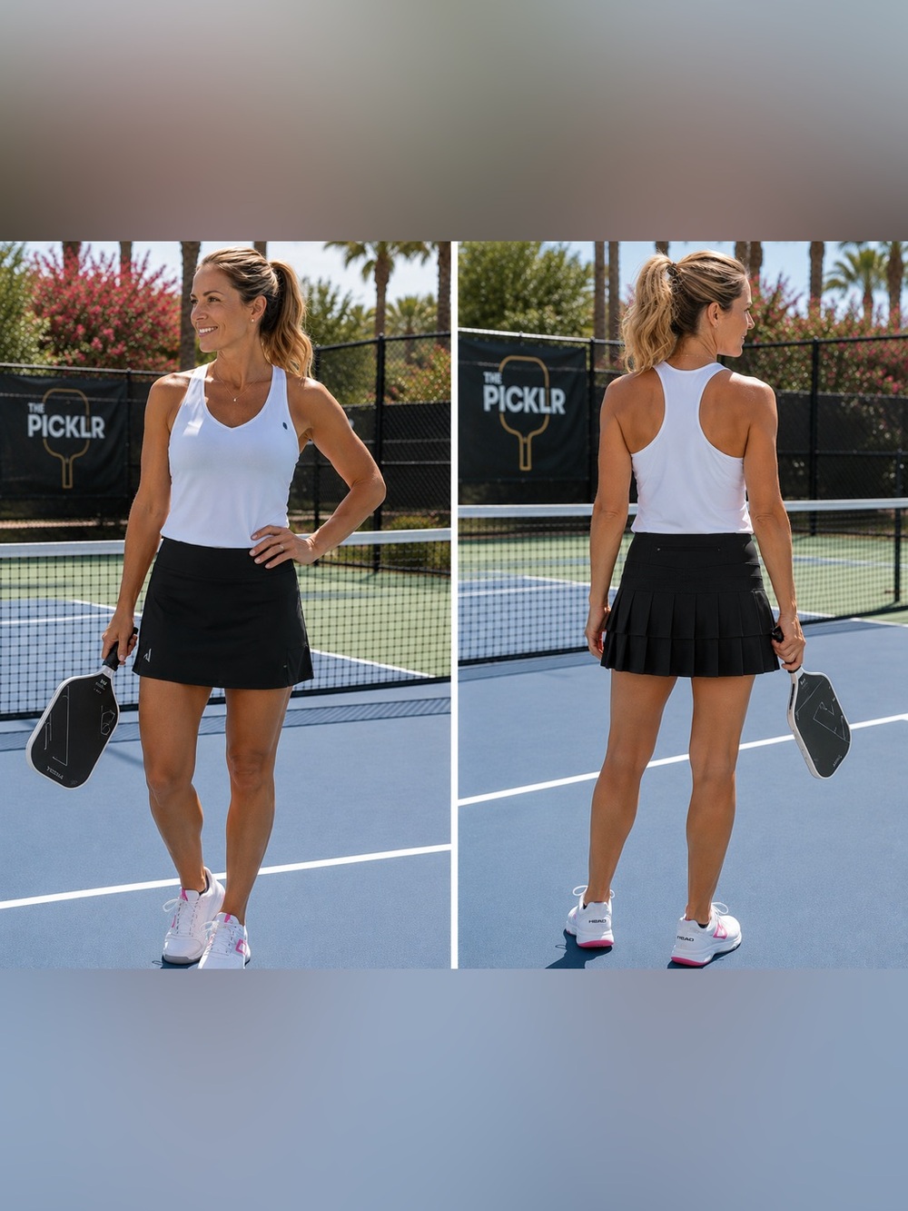 NWOT Black Paddletek Athletic Skirt with Built-in Shorts Size M